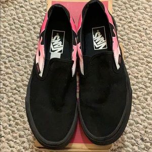 (Flame) Neon Pink/Black Vans